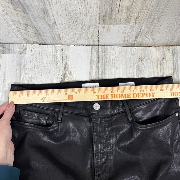 FRAME Le Crop Mini Boot Coated Black Jeans – Size 34 – High-Rise – MSRP $258 - Picture 7 of 8